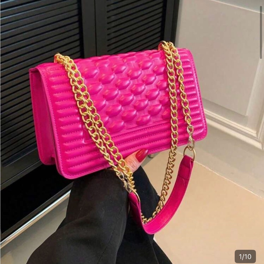 Neon Pink Square purse